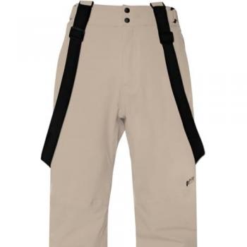 Protest Pantalones de esquí Mikado para hombre, color beige claro y negro, talla L