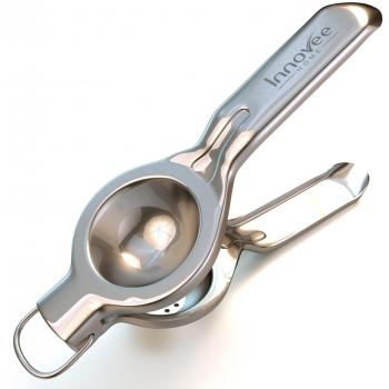 Nuvantee Exprimidor de Limón Exprimidor de Limón y Lima de Acero Inoxidable - Exprimidor de Cítricos Comercial a Presión Manual