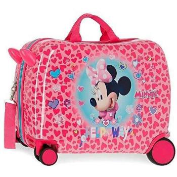 Disney Minnie Help on The Day Maleta Infantil Rosa 50x38x20 cms Rígida ABS Cierre combinación 34L 2,1Kgs 4 Ruedas Equipaje de Mano