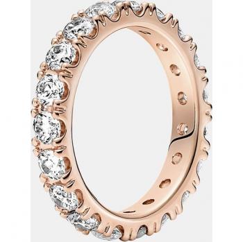 Anillo Pandora Timeless Eternity de metal oro rosa y circonitas