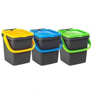 Papelera Ecoplus con Asa 20 L Colores Asortidos 6 Unidades