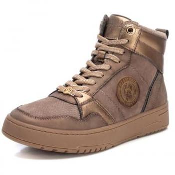 Carmela Botines de mujer de piel con cierre de cremallera, modelo CARMELA 161809, disponible en colores taupe y morado, talla 38
