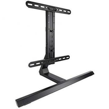 Tooq DB3265F-B - Soporte de Mesa de Aluminio para Pantallas 32-65, Altura Ajustable, con Peana, Color Negro