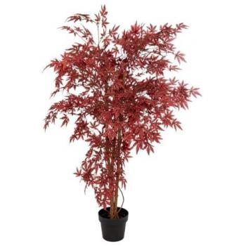 Planta artificial de arce de otoño en maceta negra H150 cm