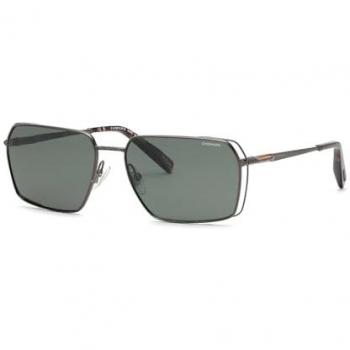 Chopard Men's Polarized Sunglasses SCHG90 Total Shiny Gun Green CAT3 60MM
