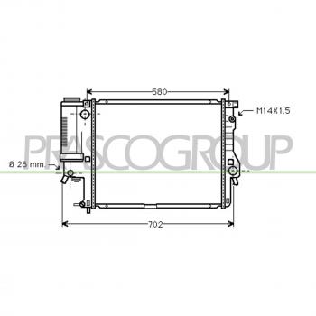 Radiador de refrigeración del motor PRASCO BM044R002