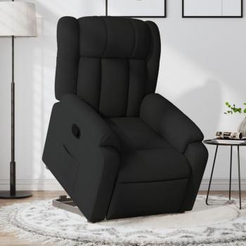Sillón reclinable elevable en tela negra