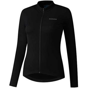Chaqueta Shimano Element Jersey Negra para Mujer, Manga Larga, Talla S