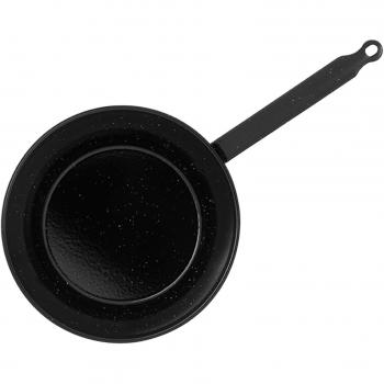 IMEX EL ZORRO El Zorro 63092-Sartén Honda, Mango, Esmaltado, Negro, 24 cm