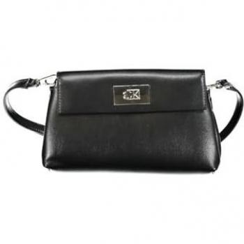 Calvin Klein Black Women's Crossbody Bag with Snap Closure - One Size