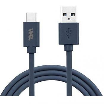 Cable USB/USB-C de Silicona - 2m - Carga Rápida - USB 3.2 Gen 1 - Azul
