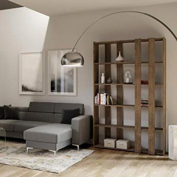 Estantería de Madera de Nogal Kato A 120x204 cm con 6 Estantes