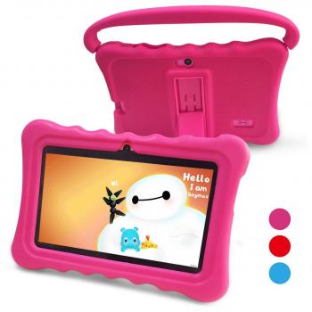 Tablet para Niños Pad para Niños - 7 pulgadas Tablet para niños con sistema operativo Google Android 6.0 y Caso de Silicon,aplicaciones iWavaHome y AR Zoo ya instaladas,Pantalla IPS,ROM de 8