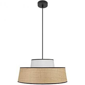 Lámpara Colgante Regulable Jia 1xe27 Natural/Blanco Diseño Elegante 40x40 cm