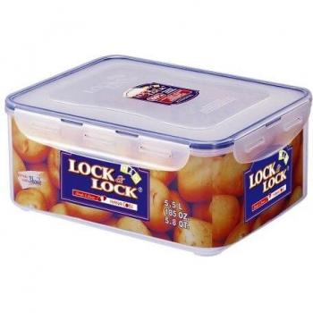 Contenedor Hermético Rectangular Lock & Lock 5,5 L con Bandeja de Frescura