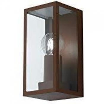Linterna de jardín de bronce Mondrian 23,6 cm con características de linterna de pared para exterior, acabado en bronce negro, clasificación IP44 y compatible con bombillas E27