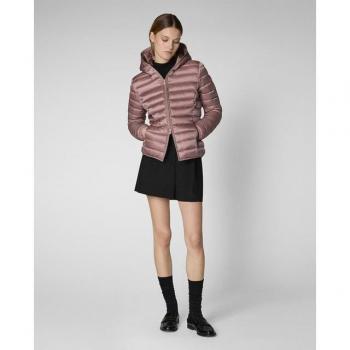 Save The Duck Women's Pink Nylon Puffer Jacket - Size M