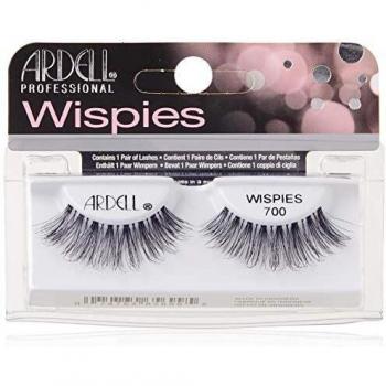 Ardell Pestañas postizas Naturales Wispies 700 | Color Negro | Incluye pegamento | 1 par de pestañas