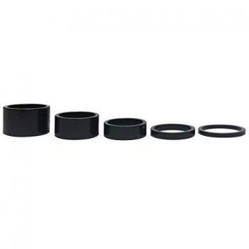 Cervus 5pcs Nueva Calidad de aleación Negro Auricular espaciadores 1 1/8  – 3 mm, 5 mm, 10 mm, 15 mm, 20 mm