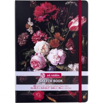 Cuaderno de bocetos Art Creation bodegón con flores en vaso | 21 x 29,7 cm, 140 g, 80 hojas