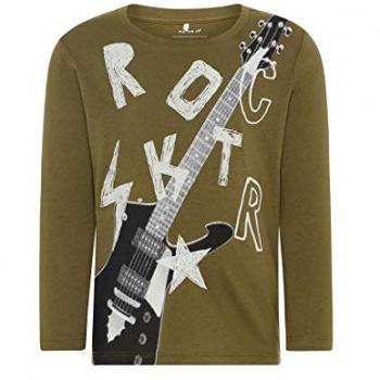 NAME IT Camiseta Manga Larga NIÑO OLBAN - 104, Burnt Olive