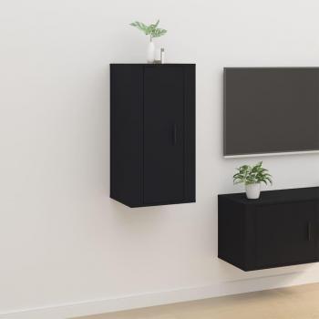 Mueble para TV de pared negro 40x34,5x80 cm - Mueble de salón, mesa de TV, mueble tele