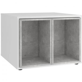 Mesa de centro con 2 mesitas blanco y gris hormigón 67,5x67,5x50cm