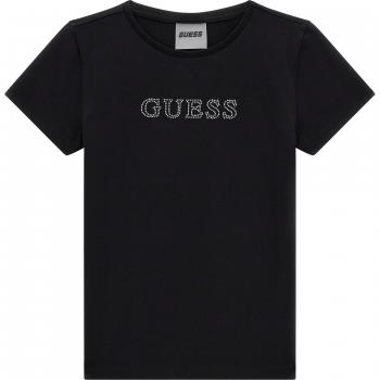 Guess Girls' Regular Fit Diamante T-Shirt Black 8Y