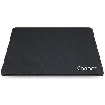 Alfombrilla Canbor / Alfombrilla para gaming / Alfombrilla de raton perfecta para oficina casa viajes, compuesta por un tejido sedoso de tela y superficie antideslizante base de goma - Negro