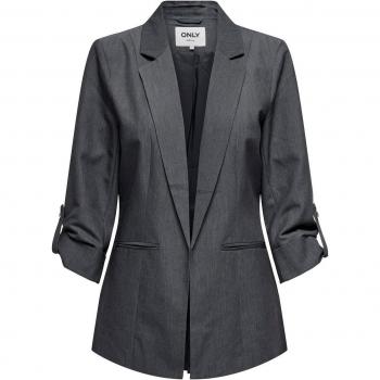 ONLY Women's 3/4 Sleeve Blazer Kayle-Orleen in Medium Grey Melange