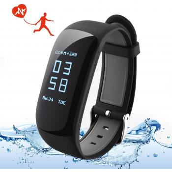 OMORC Pulsera Actividad Inteligente con Ritmo Cardíaco y GPS, Monitor Actividad Impermeable IP67, Pantalla Táctil 0.96in, Reloj de Tomate, Bluetooth 4.0, compatible con IOS y Android