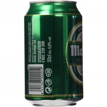 Mahou Clásica - Cerveza, lata 33 cl