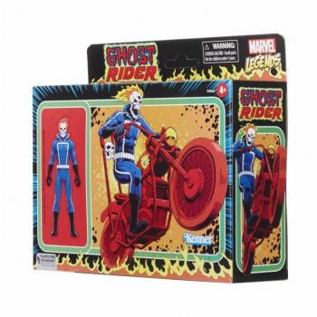 Hasbro Marvel Legends Retro 375 Collection Ghost Rider Action Figure with Motorcycle