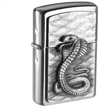 Original de Zippo De colour verde observada Cobra - Cobra - de la serpiente