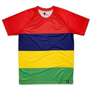 HOOPOE Camiseta Banderas Hombre, Manga Corta, Running, Gimnasio #LesQuatreBands Talla M
