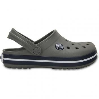 Crocband Baby Clogs - Grey Smoke/Navy