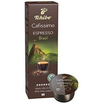 Cápsulas de Café Tchibo Cafissimo Espresso Brasil, Tueste Oscuro, 10 Piezas