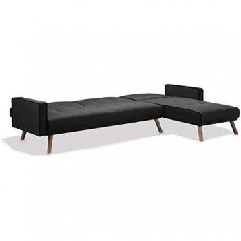 habitatetjardin Sofá esquinero Jules - 3 plazas - Gris Oscuro