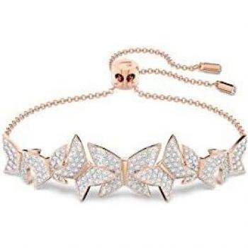 Swarovski Lilia Butterfly Bracelet White Rose Gold, Female, Multicolor, Size: ONE SIZE