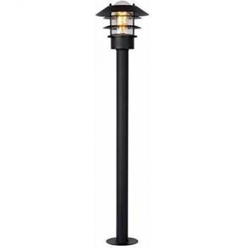 Bolardo Luminoso Zico de Aluminio, Negro, IP44, 1xE27