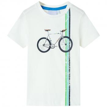 Camiseta de manga corta infantil color crudo 128