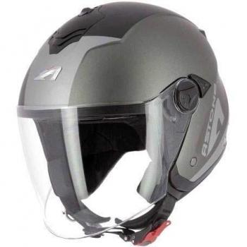 Astone Helmets - MINIJET S Graphic - Casque jet - Casque jet usage urbain - Casque compact - Coque en polycarbonate - WIPE matt gun metal L