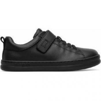 Camper Runner Four Kids Black Leather Sneakers