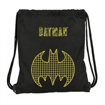 Mochila Saco Plano Batman 'Comix' - Safta 35x40x1cm con Cordón Ajustable Preescolar Licencia Oficial
