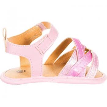 Sandalias de tiras cruzadas C-10 para niña Le Petit Garçon rosa