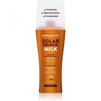 Dermacol Solar Bronze Body Accelerator - Leche Corporal Acelerador De Bronceado 200 ml, fórmula enriquecida para acelerar el bronceado, hidratación profunda, protección solar, textura ligera y de rápida absorción