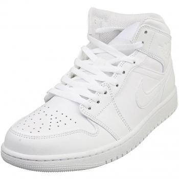 Zapatilla Hombre Nike Air Jordan 1 Mid Blanca