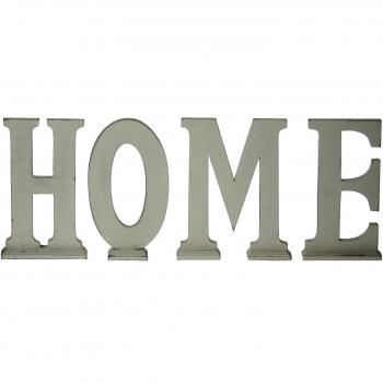 Pide X esa Boca 32009 - Letras Decorativas HOME Madera Envejecido Set de 4 color blanco