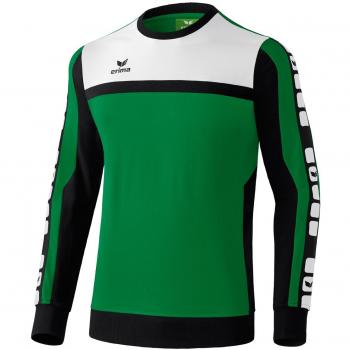 Erima Sweatshirt 5-Cubes - Sudadera de fútbol para niño, color verde, talla 128 cm