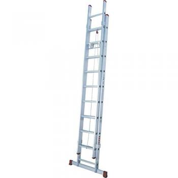 Escalera Aluminio Extensible Profesional 14 Peldaños con Cuerda Normas Europeas EN-131